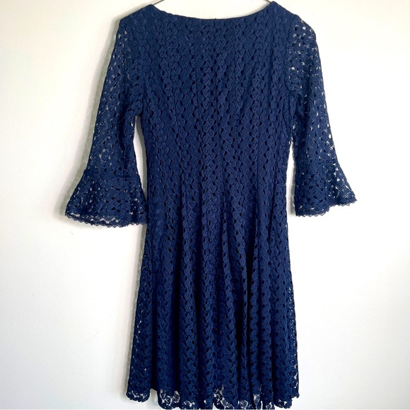 Rabbit Rabbit Rabbit Fit & Flare Dress blue Lace 10 - Picture 4 of 10